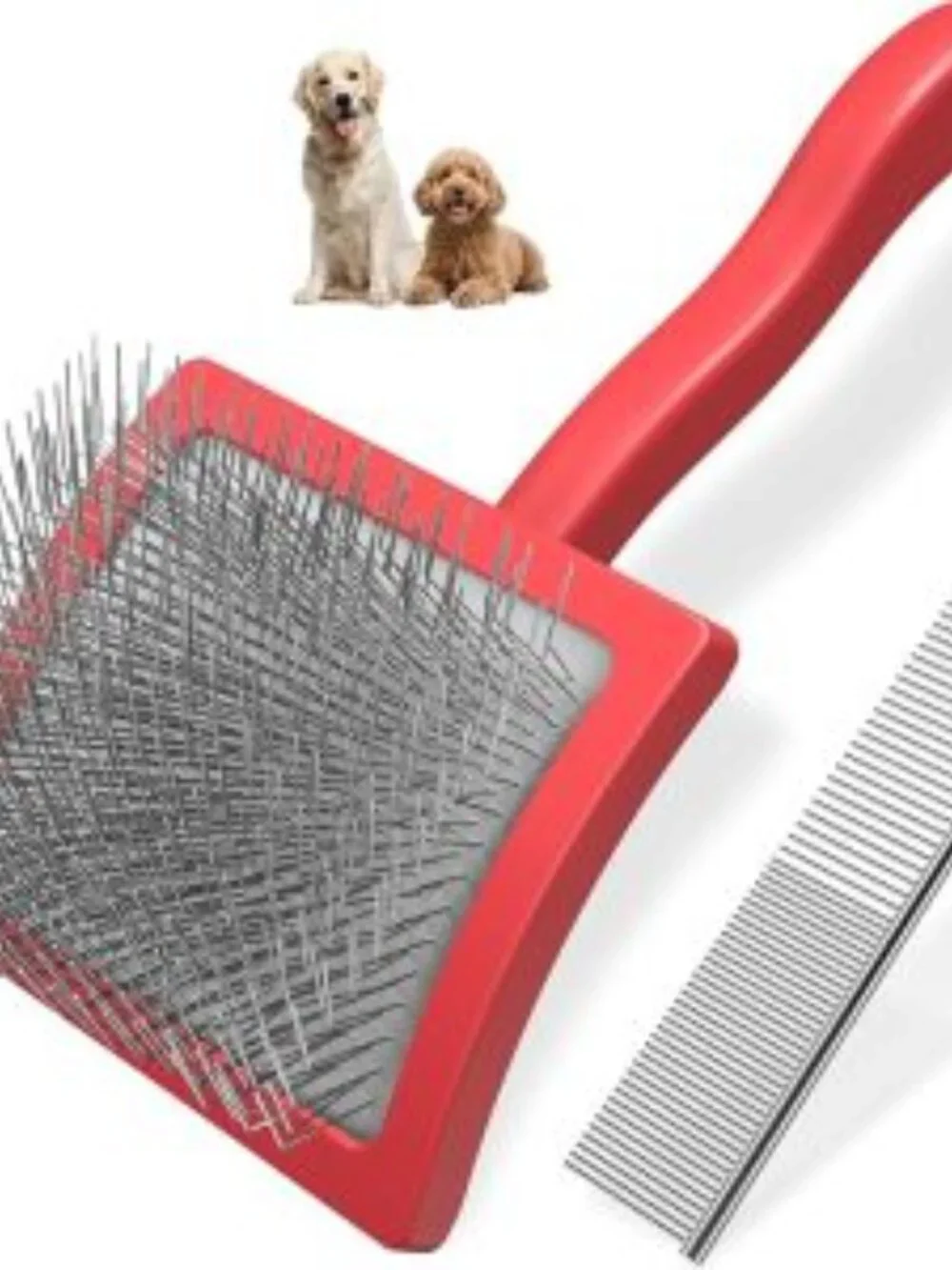 2PCS Slicker Brush for Dogs & Pet Comb,Professional Dog Grooming Brush
